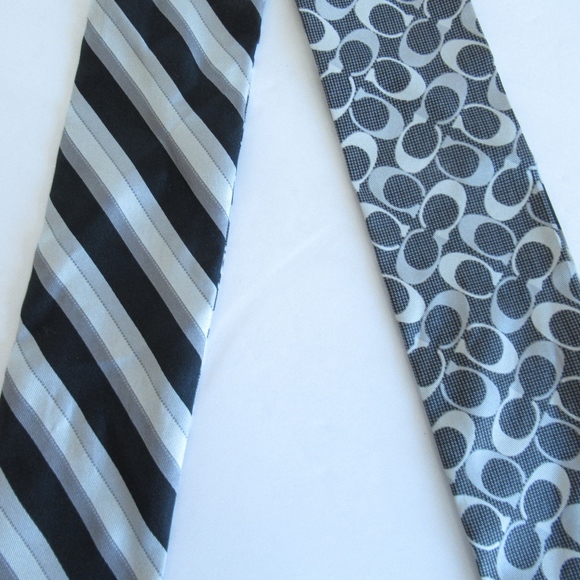 *SOLD*Coach Pony Tail Scarf Signature Logo Stripe - Picture 2 of 5